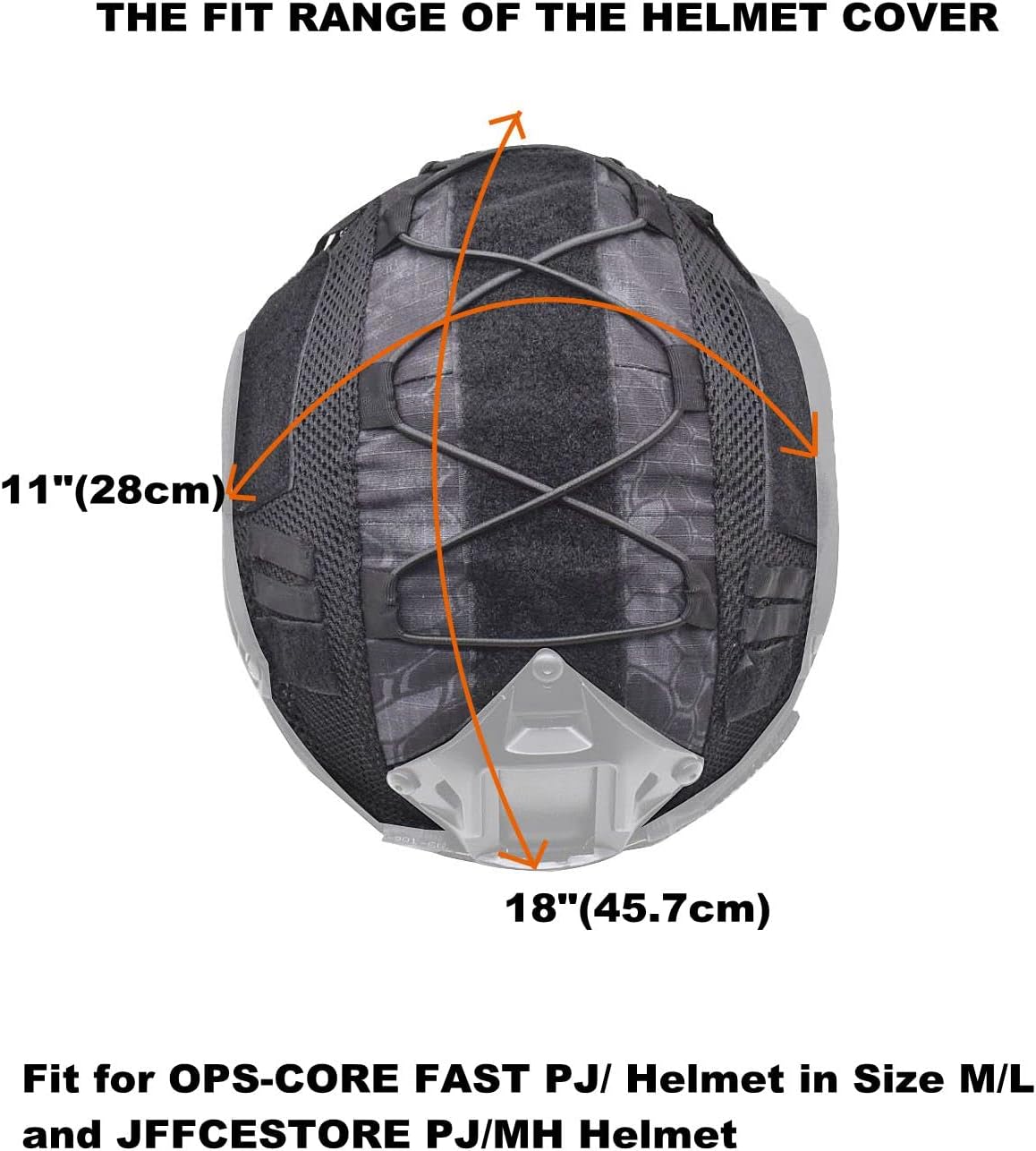 Tactical Fast Helmet Cover and Battery Pouch Counterweight Pouch Fit Size M/L Fast PJ BJ MH Helmet