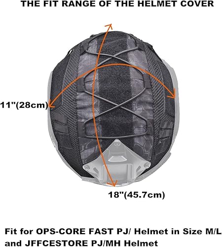 Miniatura 21 de Tactical Fast Helmet Cover and Battery Pouch Counterweight Pouch Fit Size M/L Fast PJ BJ MH Helmet