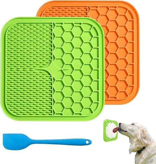 Bitcoraje Schleckmatte Für Hunde & Katzen - BPA-freie Leckmatte Mit Saugnäpfen Gegen Angst & Für Langsames Fressen