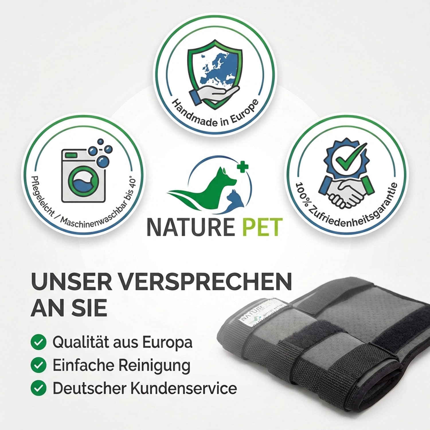 Nature Pet Sport Gelenk Bandage Gelenk- & Knochenschutz für Hunde - geeignet für Agility, Flyball und Hunde Frisbee - Bandage bei leichter Arthrose oder Leckschutz und Verbandschutz nach OP (L)