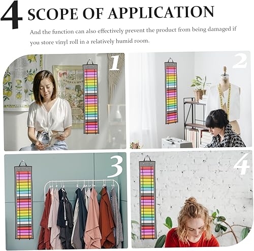 Miniatura 6 de EXCEART Organizador de papel para álbumes de recortes, 4 piezas, organizador de vinilo para manualidades, soporte de almacenamiento de vinilo,