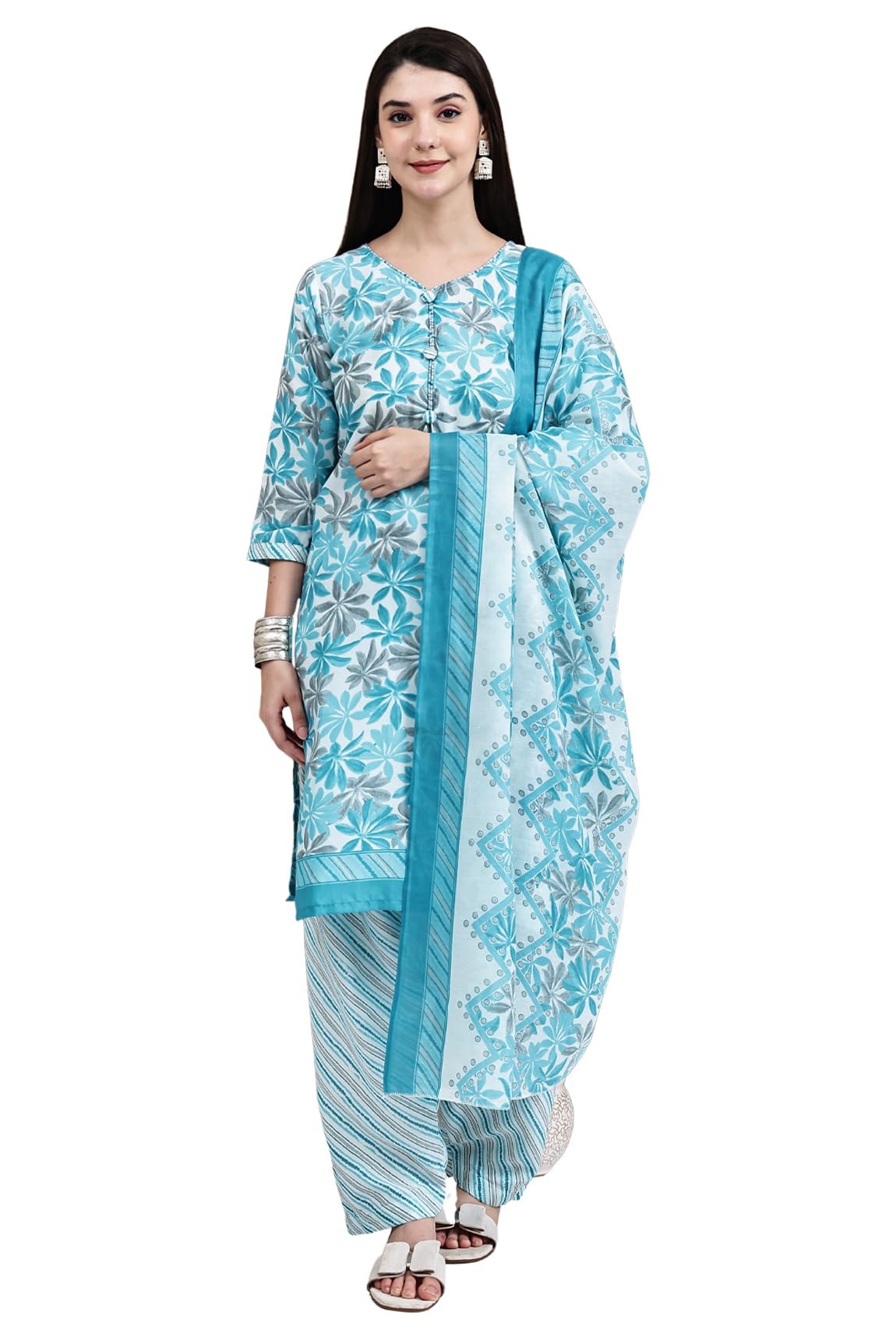 rajnandini Turquoise & White Cotton Blend Printed Ready to Wear Patiala Salwar Suit (Readymade_P_JOPLVSRW5214Q-P)-picture-19