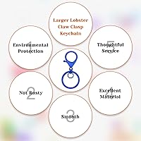 Vista 38 de 30Pcs Lobster Claw Clasps Keychain for Jewelry Making,Metal Lobster Clasp Swivel Trigger Clips with Jump Rings Flat Split Keychain Ring for DIY