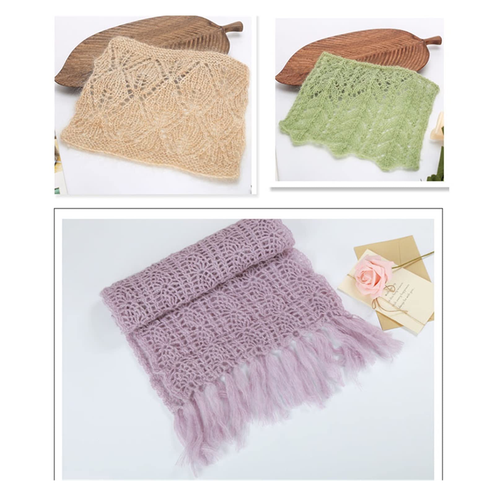 6 unids / 50 g Angola Hilado de Mohair Amoroso Hilo de Punto de Tejer Delgado suéter de bebé de Lana Suave Hilado de Ganchillo for Bufanda de Chal. Ovillos Lanas (Color : 42)
