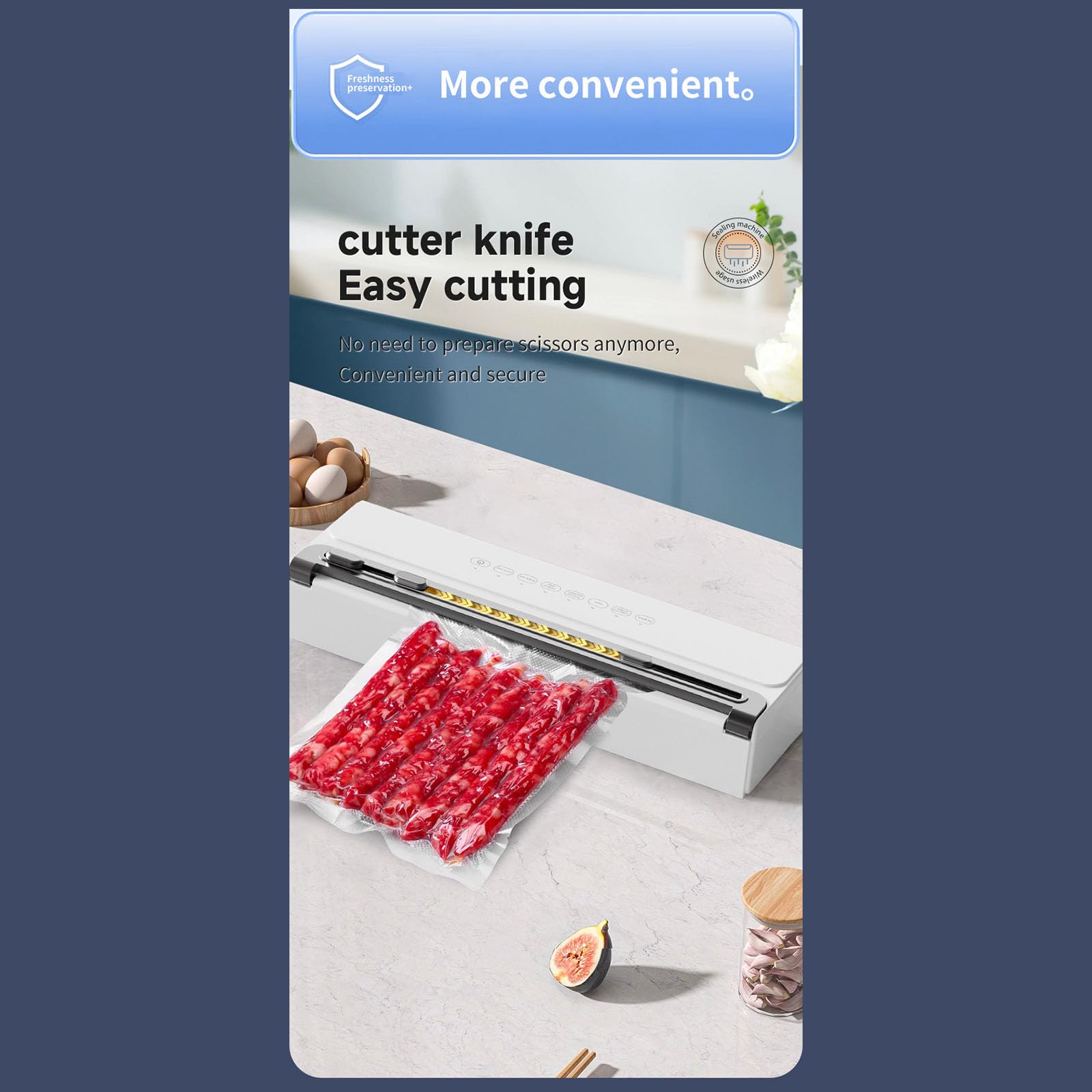 Utilisez un scellant sous vide avec fermeture automatique