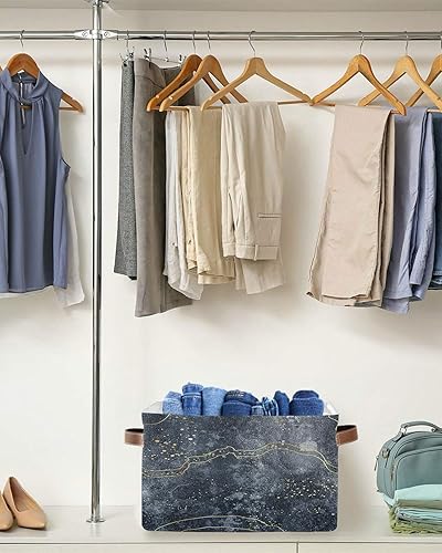 Miniatura 5 de Cesta de almacenamiento gris degradado para organizar estantes, cajas de almacenamiento plegables con asa, líneas amarillas modernas, arte