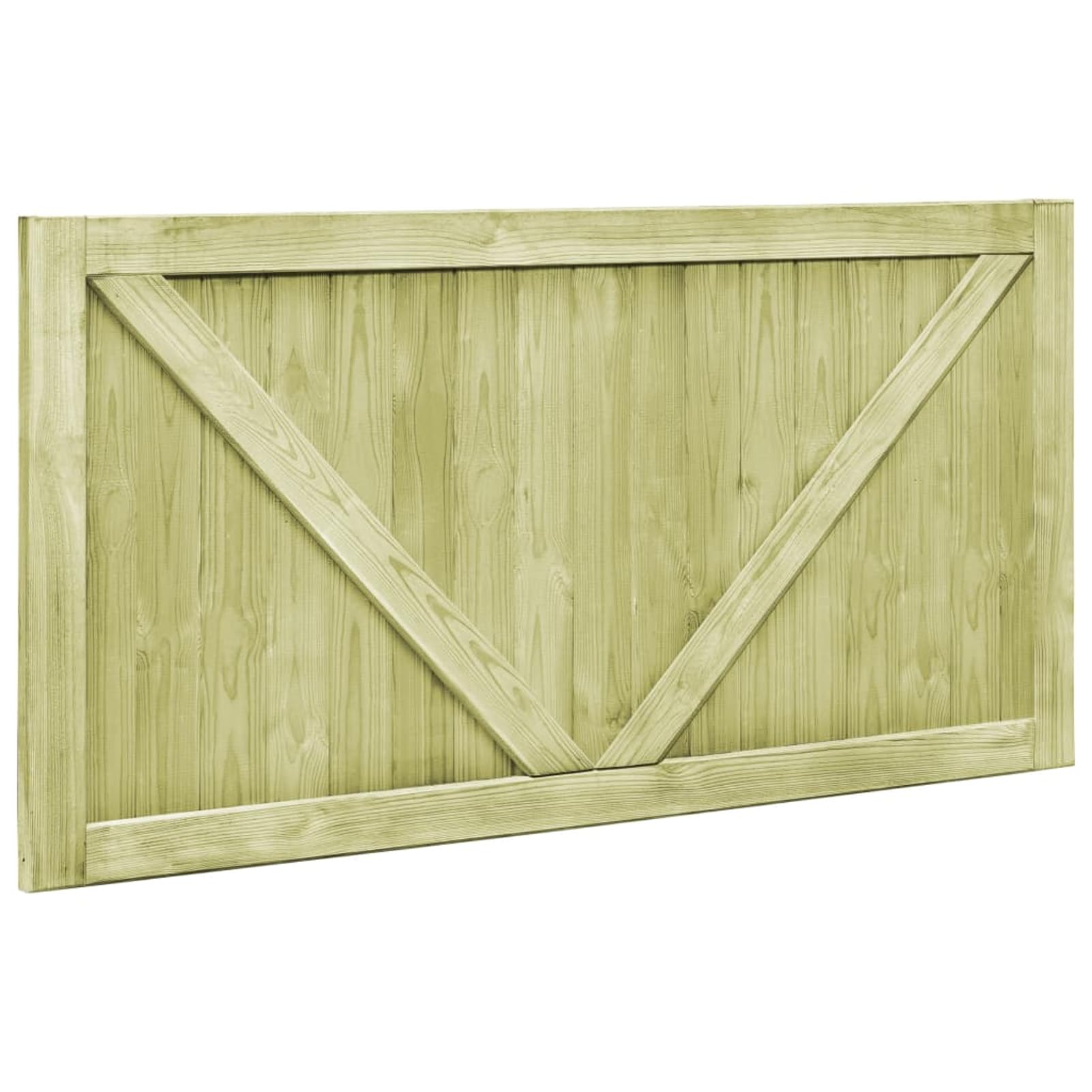 Homgoday Rustikales Kiefernholz-Gartentor, 150 x 75 cm, grün imprägniert, für sichere Eingänge Model45338