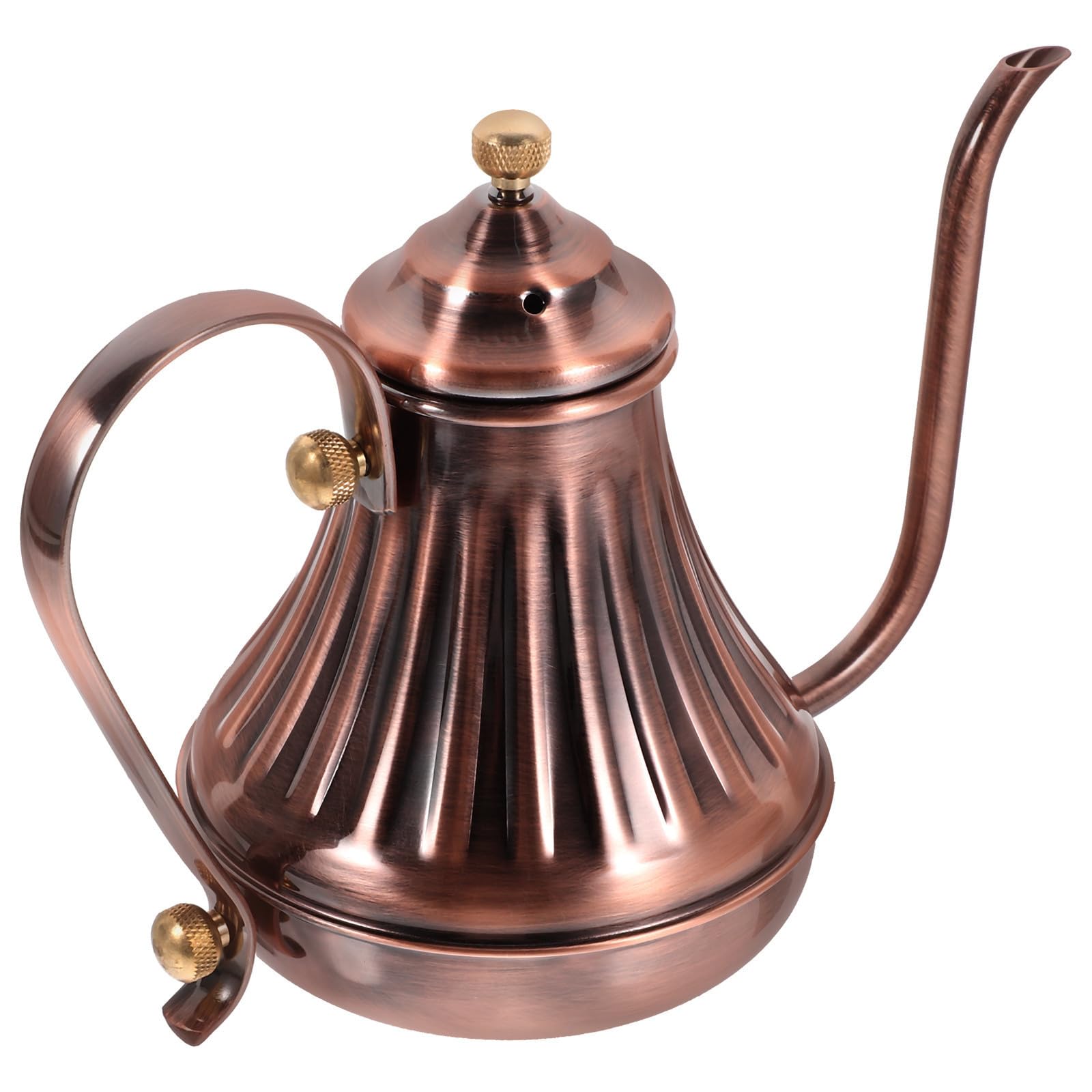 Tetera de Acero Inoxidable Boquilla Larga y Tapa para Café