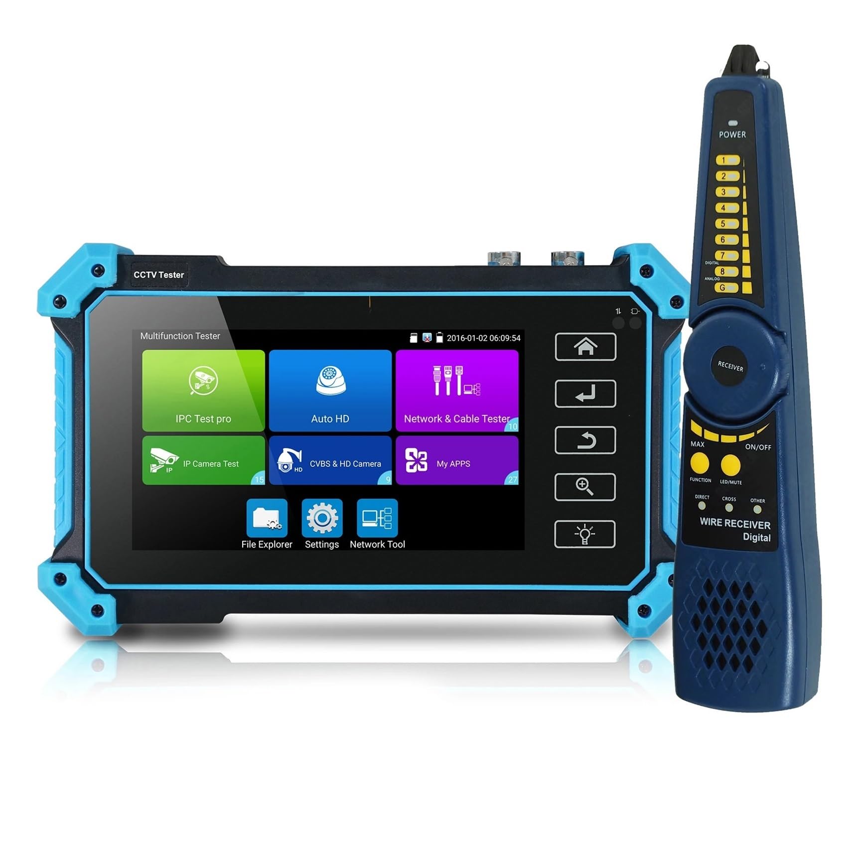 Tester kamer CCTV, Tester Kamery IP Monitor Wszystko W Jednym IPC5200C Plus 5,4-calowy Ekran Dotykowy 8 MP CVI/TVI/AHD Test Wyjście DC12V/POE/Tracer Kabla