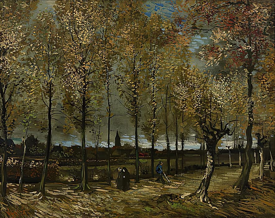 Affiche Toile Pappeln Bei Nuenen Van Gogh décoration mural 60x90cm