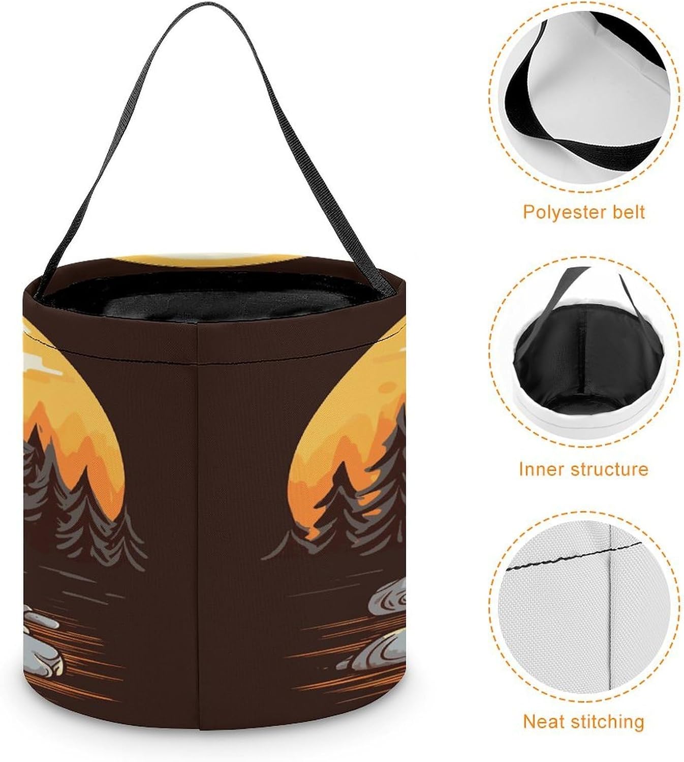 LLUTSNTH Bonfire Halloween Tote Treat Bag for Trick Or Treat image 4