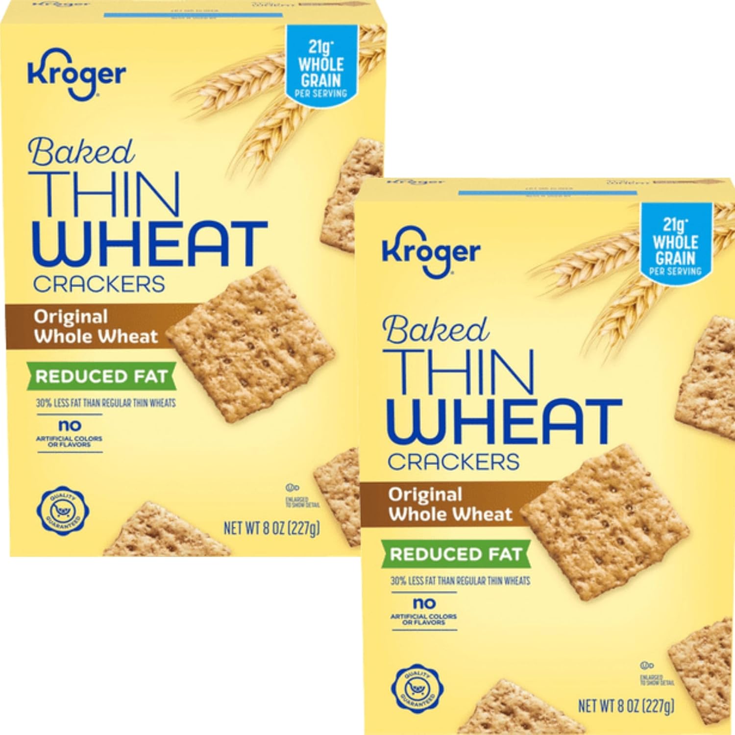 Galletas de Trigo Reducidas en Grasa Kroger 8 oz (Pack de 2)
