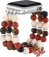 Vista 25 de JR.DM Natural Stone Beaded-Bands Women Compatible with Apple Watch Series 11 10 9 8 7 6 5 4 SE 3 2 1 Fashion Stretch Handmade Bracelet Fancy Boho