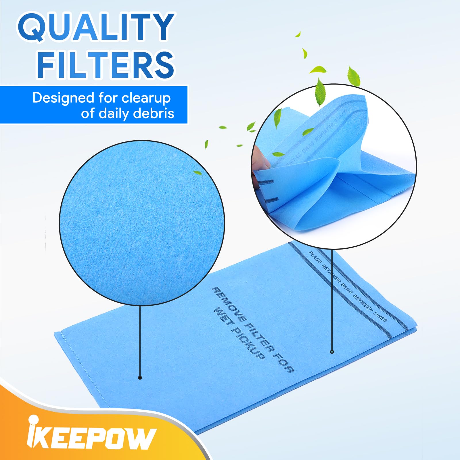 12 Pack VF2000 Wet Dry Vac Filter Fit for Stinger 2.5 to 5 Gallon