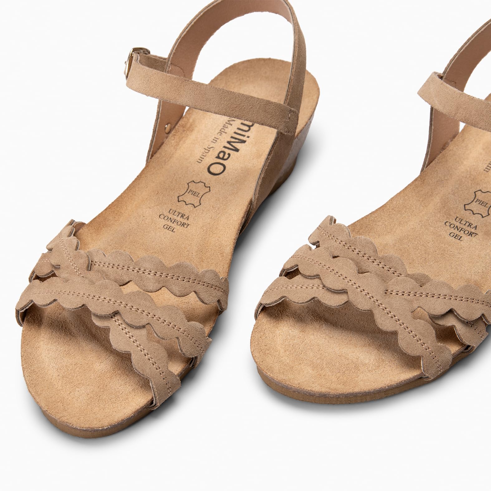 miMaO. Sandalias BIO con cuña. Fabricado en España