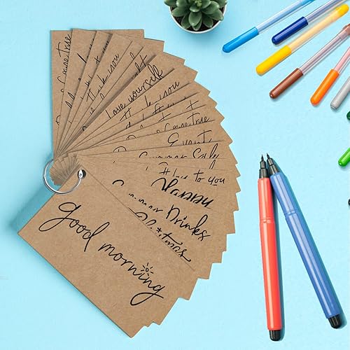 Miniatura 7 de Goefun - Tarjetas en blanco de 4 x 6 pulgadas, cartulina marrón para manualidades, paquete de 100 tarjetas de índice sin rayas de 80 libras para