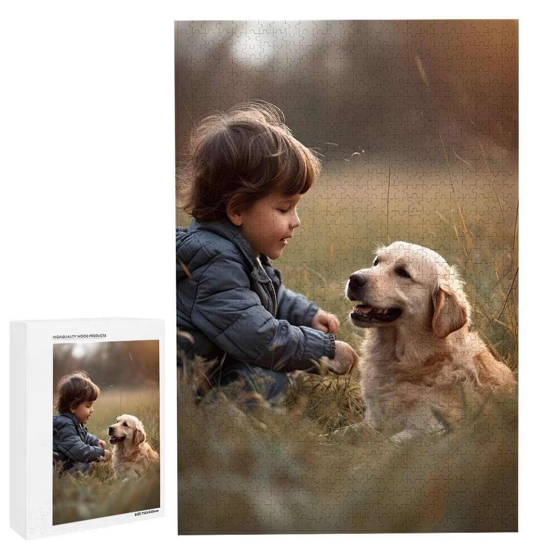 Personalised Jigsaw, Personalised Jigsaw Puzzles 35 Pieces for Adults, Custom Puzzle with Your Own Photo, Wooden Puzzle Gifts Wedding, Birthday, Valentine's Day, Graduation, Birthday, Pet (35) Z-6