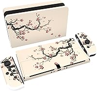 Vista 1 de PlayVital Full Set Protective Stickers for Nintendo Switch OLED Model, Customized Vinyl Decal Skins for Switch OLED Console & Joycon & Dock & Grip