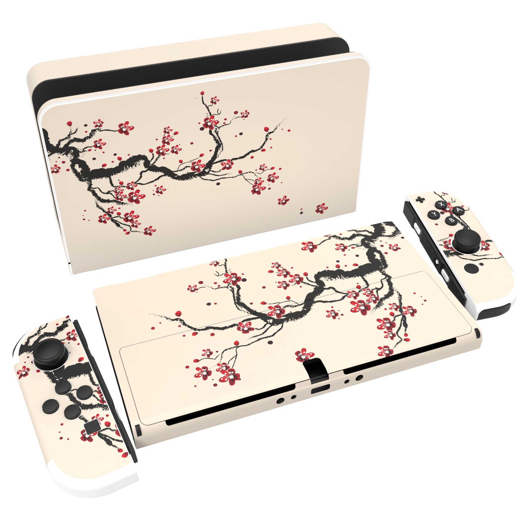 PlayVital Pegatina Protectora Completa para Nintendo Switch OLED - Calcomanías Decorativas para Joy-con y Consola, Skin Stickers Adhesivos (Azul Nebula) — view 10