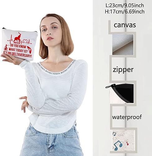 Miniatura 2 de WZMPA Sorority DST Parafernalia It's My Deltaversary Hermandad Bolsa de maquillaje Regalo de hermandad griega Sigma Theta Parafernalia,