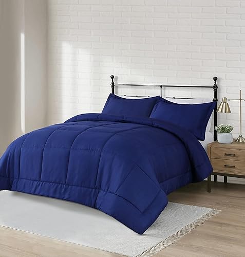 VISI-ONE Karin Maki - Juego de edredón de microfibra tamaño Queen, ligero, microedredón acolchado con 2 fundas de almohada, suave y acogedor, juego