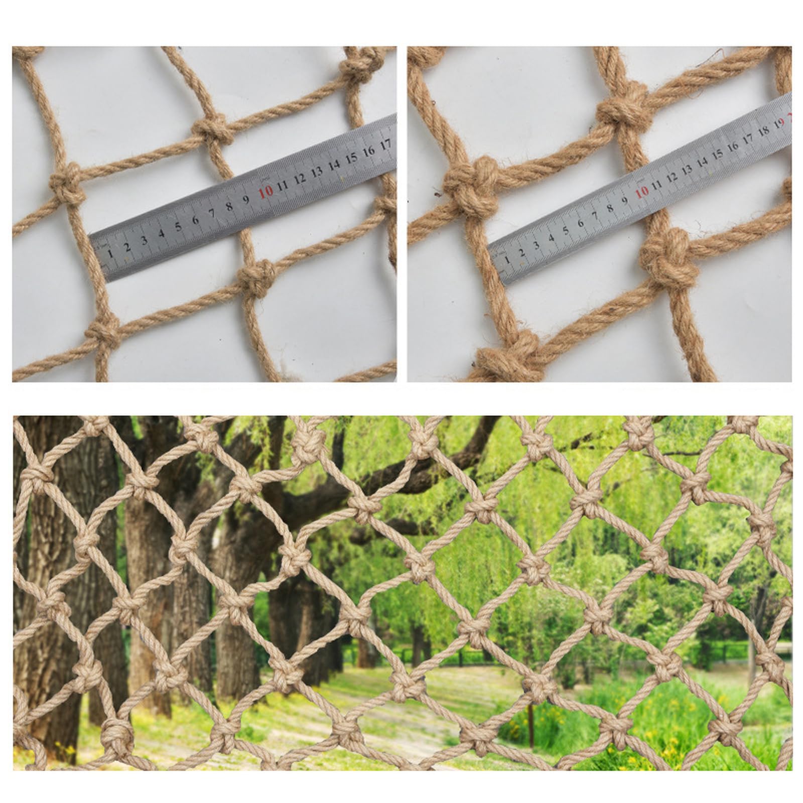 Klettergerüst Netz - Haltbares Seil Cargo Net für Outdoor Spielen - Inklusive Hängematte und Leiterbefestigungen