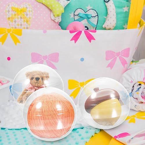 Vista 24 de 50 cápsulas de máquina de chicles vacías redondas cápsulas transparentes pequeñas de plástico envases de máquina expendedora vacía bola rellenable