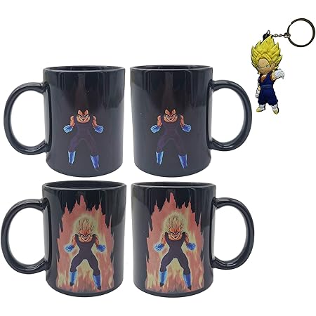 Amazon Co Jp Vegeta ドラゴンボールz チェンジングコーヒー セラミックカップ マグ キーチェーン付き ホーム キッチン