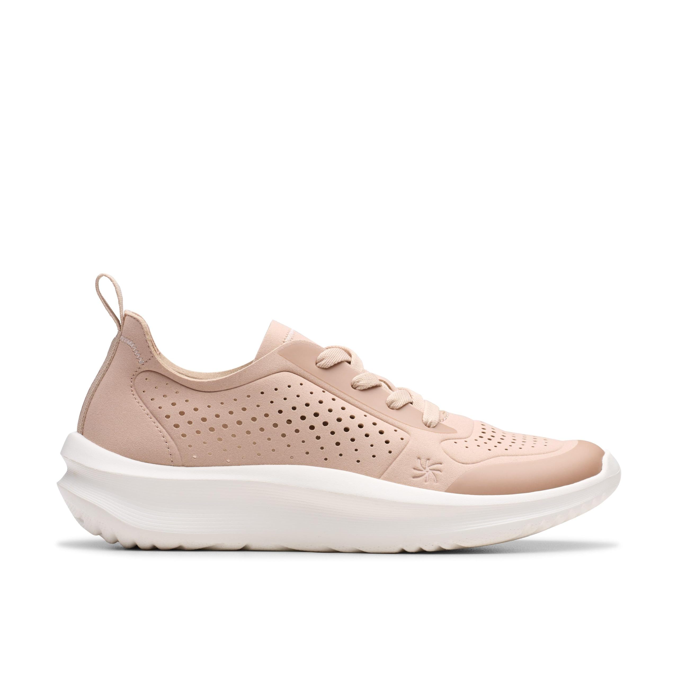 Clarks Women's Solevana Tie Trainers - Beige - Size 4