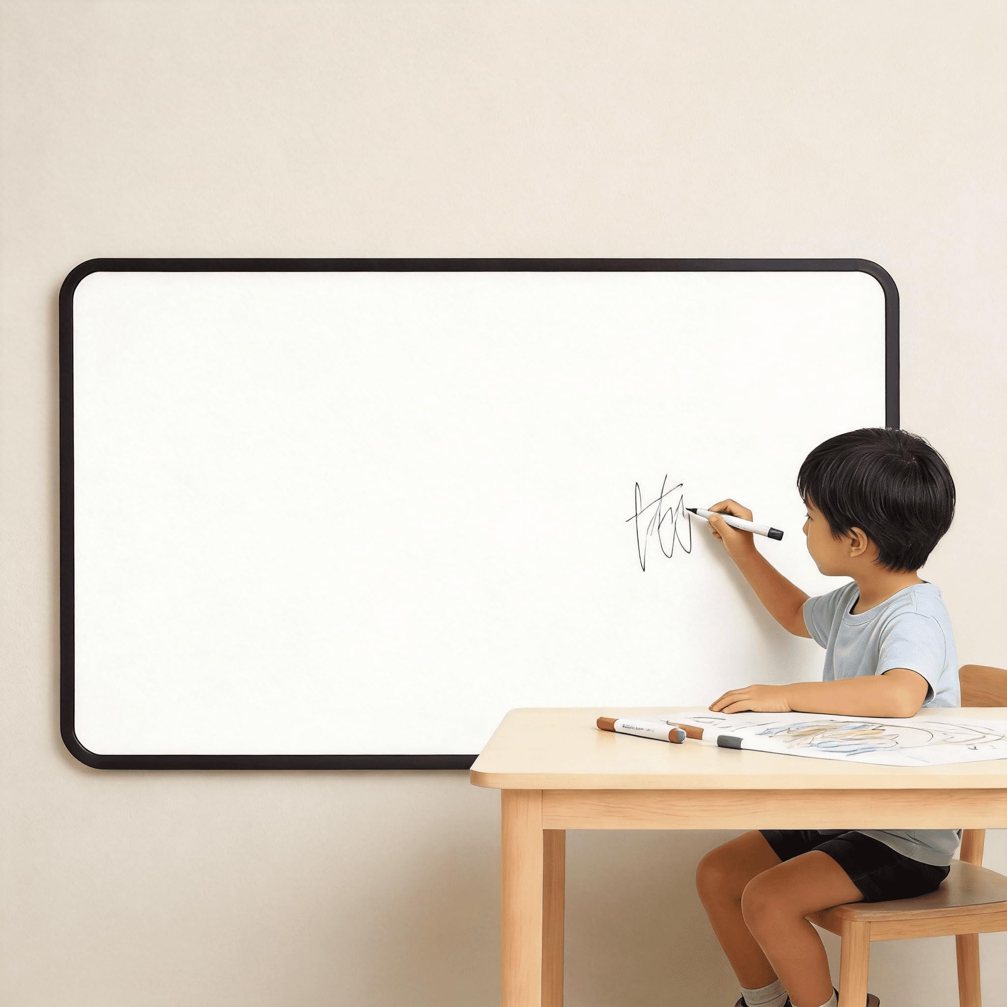 90 x 60 cm großes magnetisches doppelseitiges Whiteboard mit