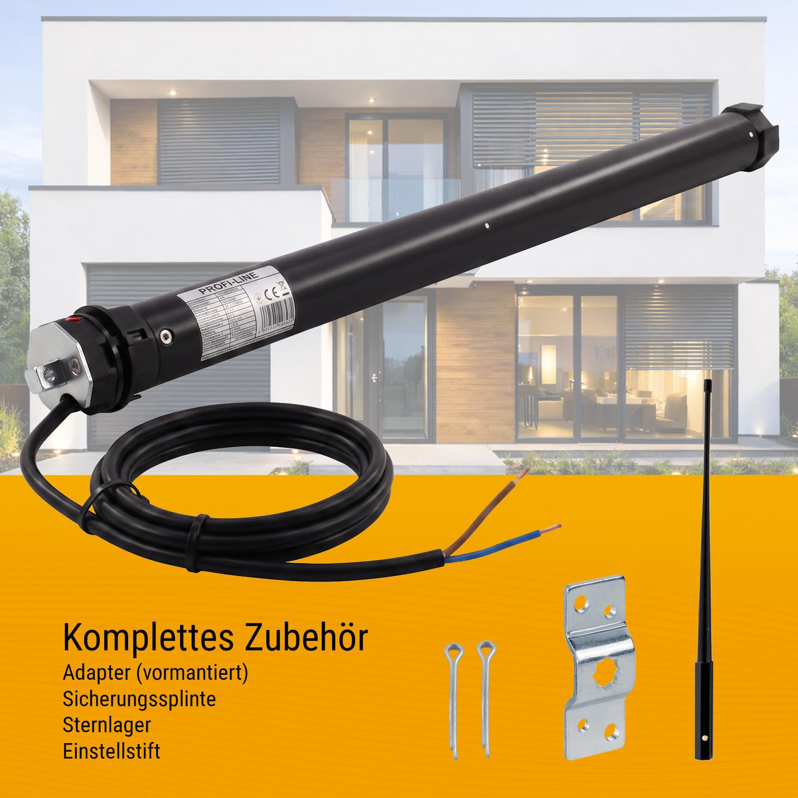 PROFI-LINE 12V Mini Rollladenmotor SW40 Rohrmotor 6Nm 15 kg für Gleichstrom