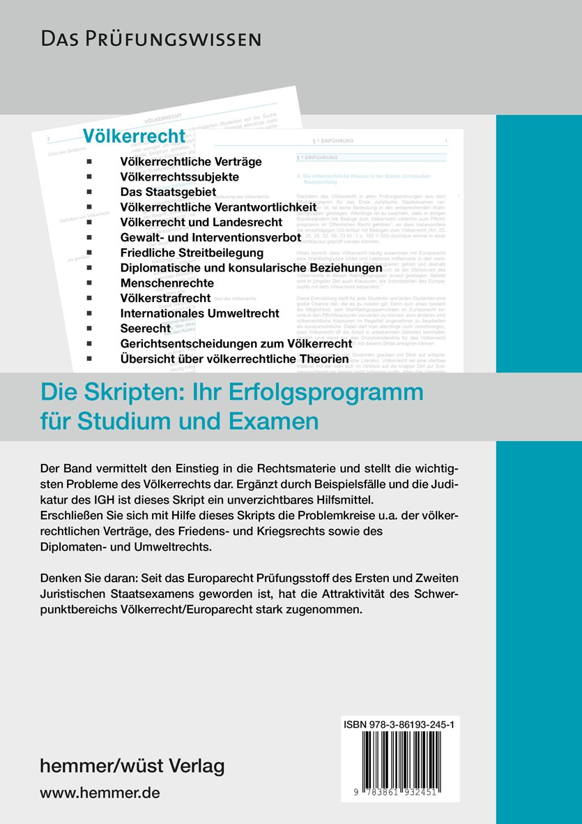 Völkerrecht (Skripten Wahlfach)