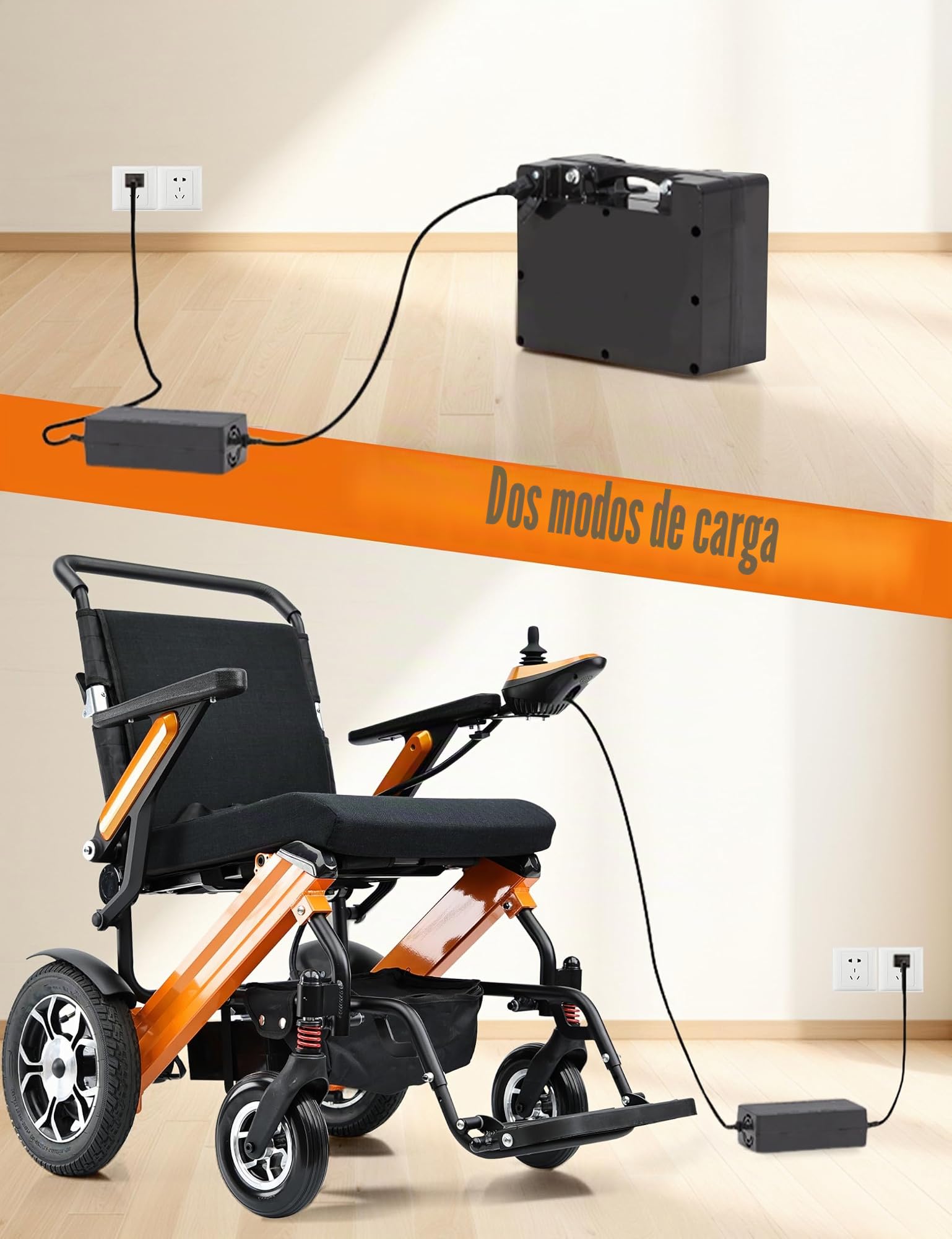 Sillas de ruedas eléctricas plegables para adultos y personas mayores, Silla de ruedas eléctrica todo terreno con motor de 500W plegable con cojín de asiento ergonómico, ligera y portátil para viajes