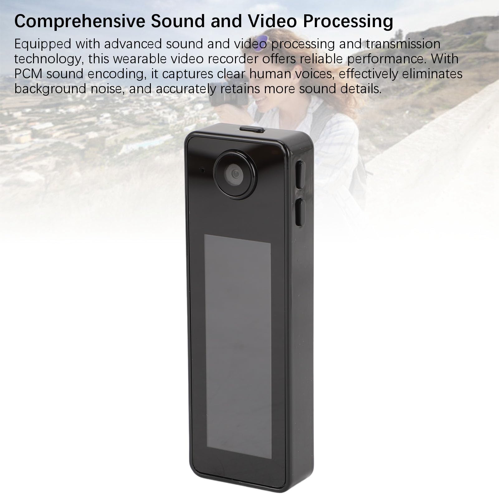 Jectse Caméra Corporelle avec Enregistrement Audio et Vidéo, Enregistreur Vidéo Portable HD 1080P, Caméscope de Poche Magnétique D'enregistrement en Boucle pour Le Cyclisme des Gardes