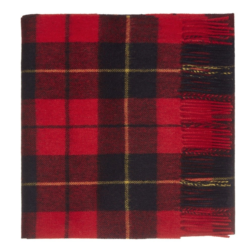 Oxfords Cashmere 100% Lambswool Plaid Tartan Scarf, Wallace