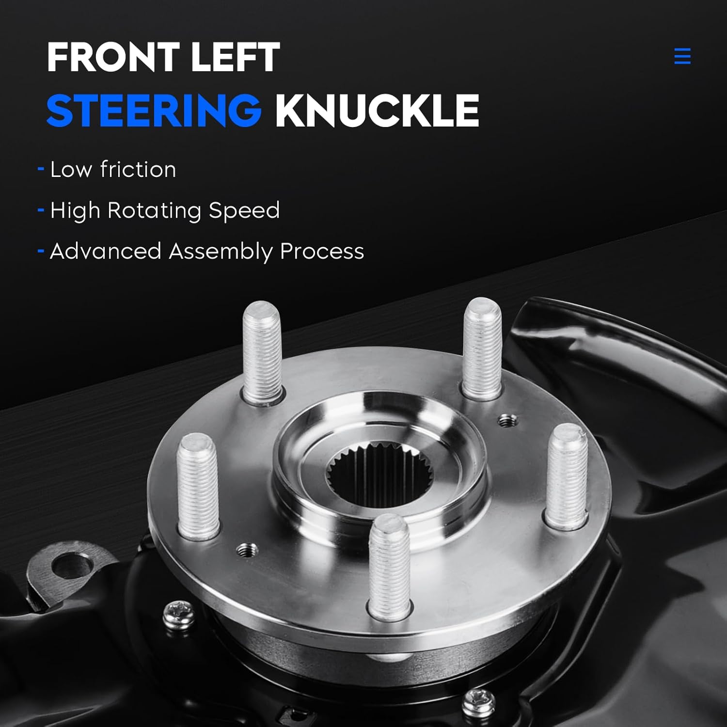 Front Left Steering Knuckle & Wheel Bearing Hub Assembly for Honda Accord 2008-2012, for Acura TSX 2009-2014, Replace for 698-447 698447 LK051, Driver Side - Image 3