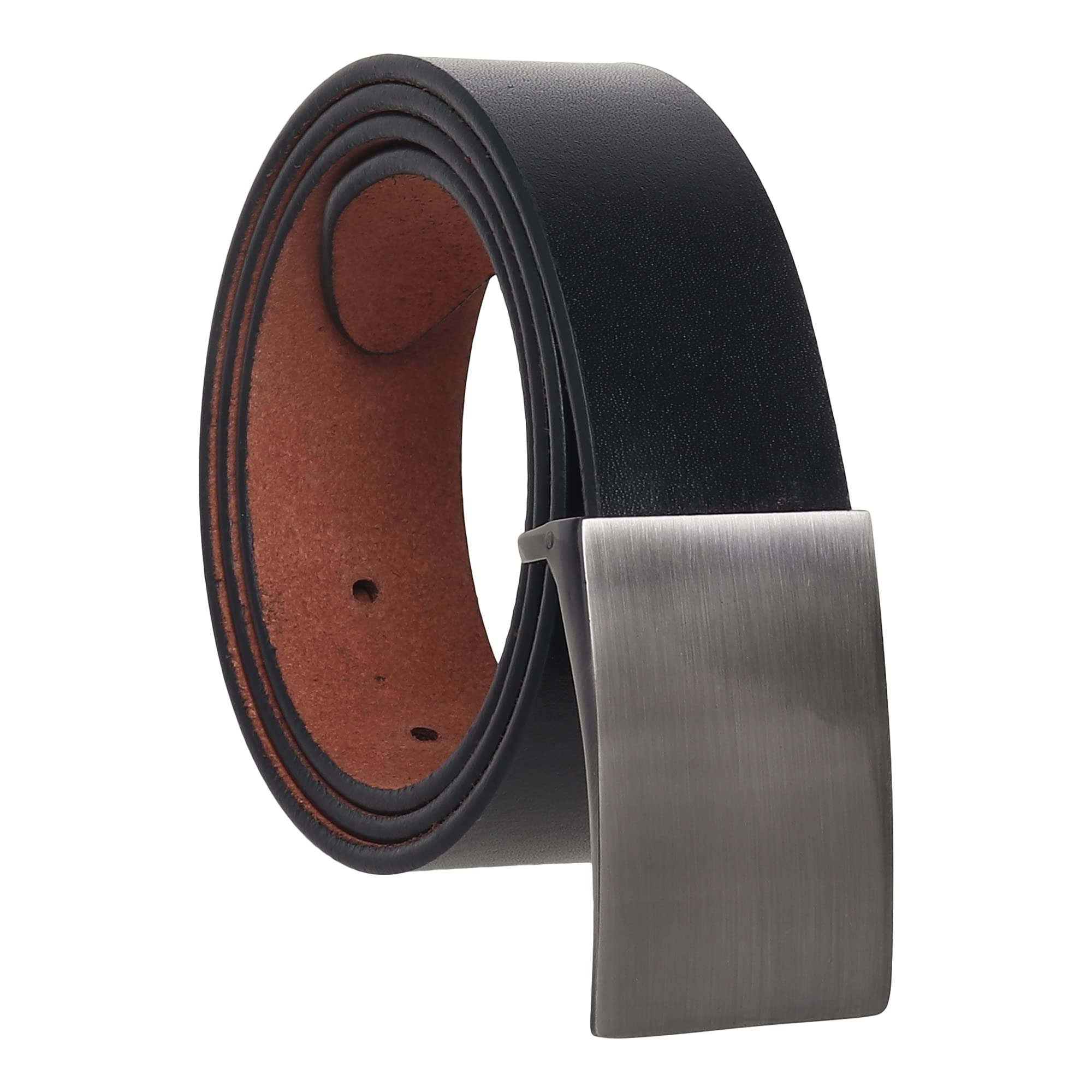 usl Formal/Casual Black Tan Brown Color Genuine Leather Belts For Men (34, Black)-picture-22