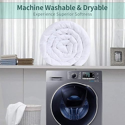 Miniatura 7 de HOMBYS Alaskan King Comforter 120x132 Lightweight Down Alternative Oversized Comforter for All Season,Grey Quilted Duvet Insert with 8 Corner Tabs