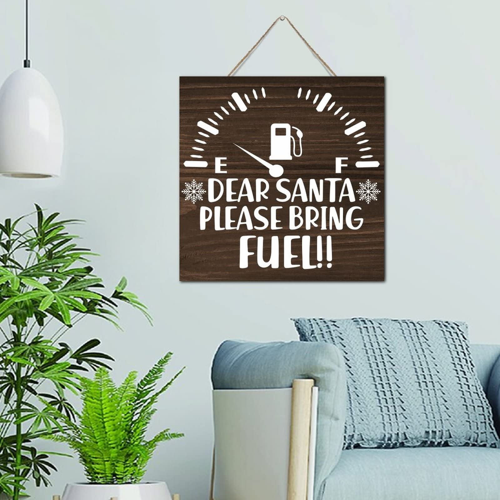 Panneau en bois Dear Santa d'intérieur moderne jauge de gaz pour chambre