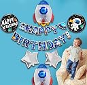 Propsicle Rocket Space Theme Foil Balloons for Kids Birthday Decoration gallery image