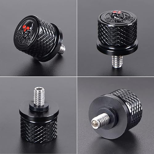 Miniatura 7 de Sresk Tornillo de perno de asiento de guardabarros trasero 14"-20 Rosca para Harley Dyna Fatbob Sportster CVO Softail Touring 1996-2024 (negro)