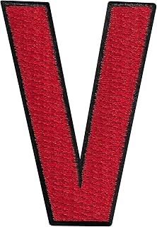 Cypress Collectibles Embroidered Patches - Letter V - Red