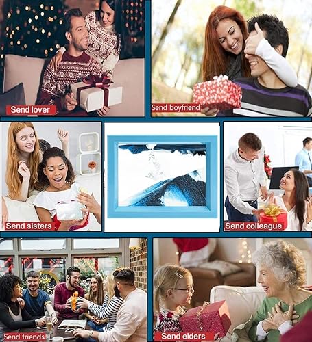 Miniatura 8 de FUNJIA - Arte de arena móvil, juguete sensorial calmante y relajante de escritorio con burbujas líquidas, color rosa