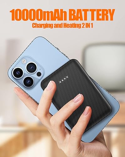 Miniatura 4 de Cojín de asiento con calefacción de 10000 mAh, funciona con pilas, portátil, USB, recargable, para oficina y hogar