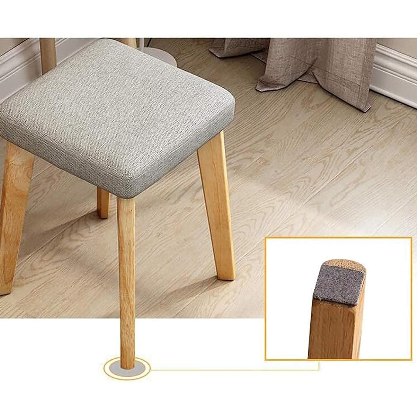 Sgabello Burrow con cuscino in similpelle - Sgabelli in legno - Mobilie