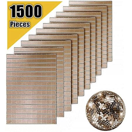 REDODECO 3500-Piece Real Glass Mirror Mosaic Tiles - 5mm X 5mm Self-Adhesive Silver Squares For Crafts