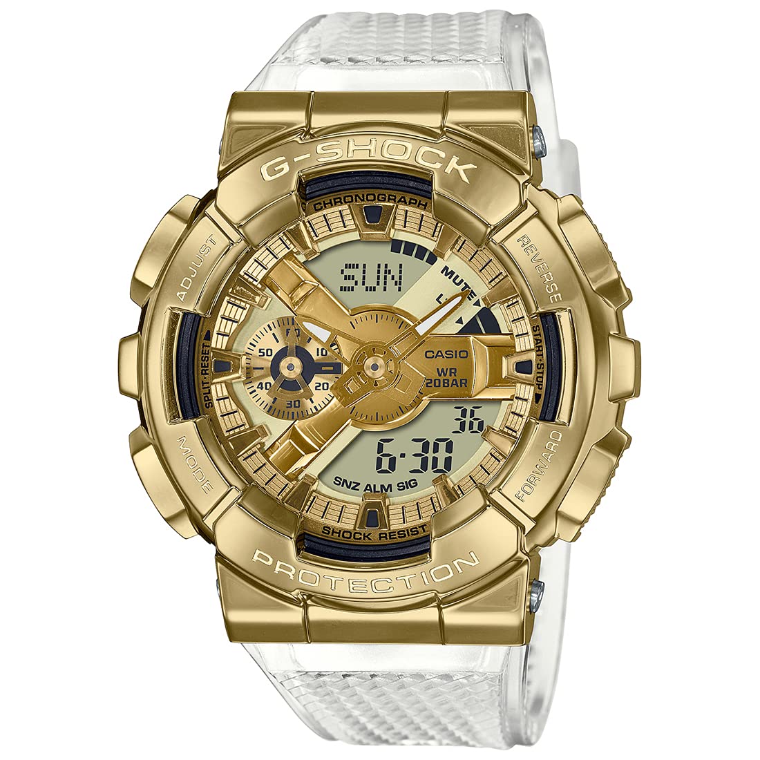 G-Shock Analog-Digital Dial Men's Watch, White Shanghai Night, 51.9×48.8×16.9mm