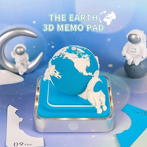 Miniatura 9 de Calendario 3D 2026, Calendario de Escritorio 2026, Bloc de Notas de Arte en Papel 3D Desmontable con Luces LED, Calendarios de Memo 3D Creativo,