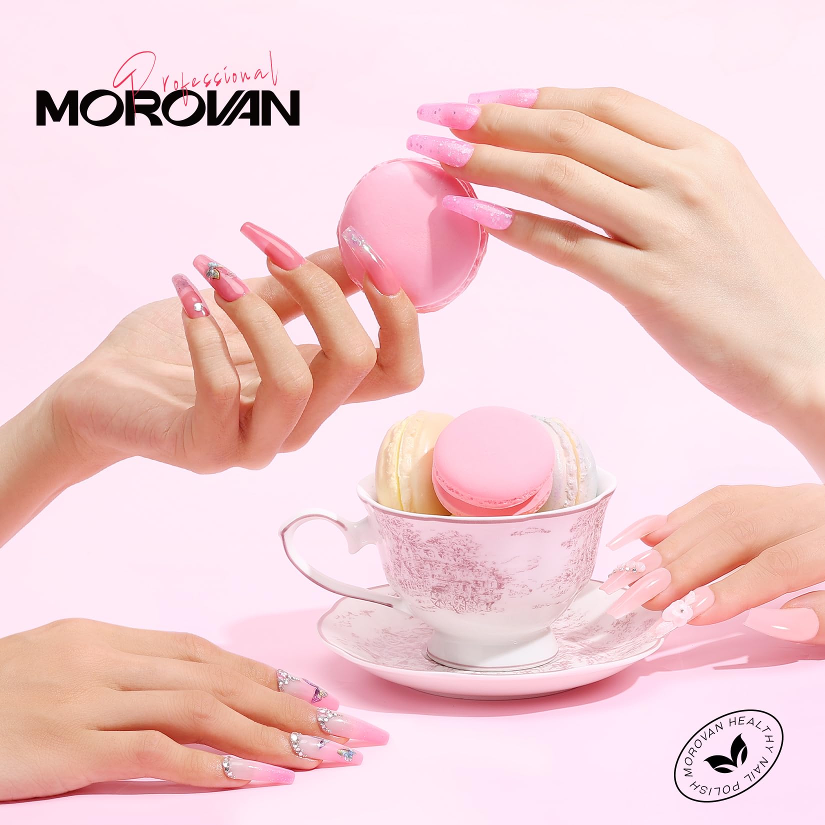 Morovan Professional Acrylic Nail Kit with Nail Drill and UV LED Lamp
