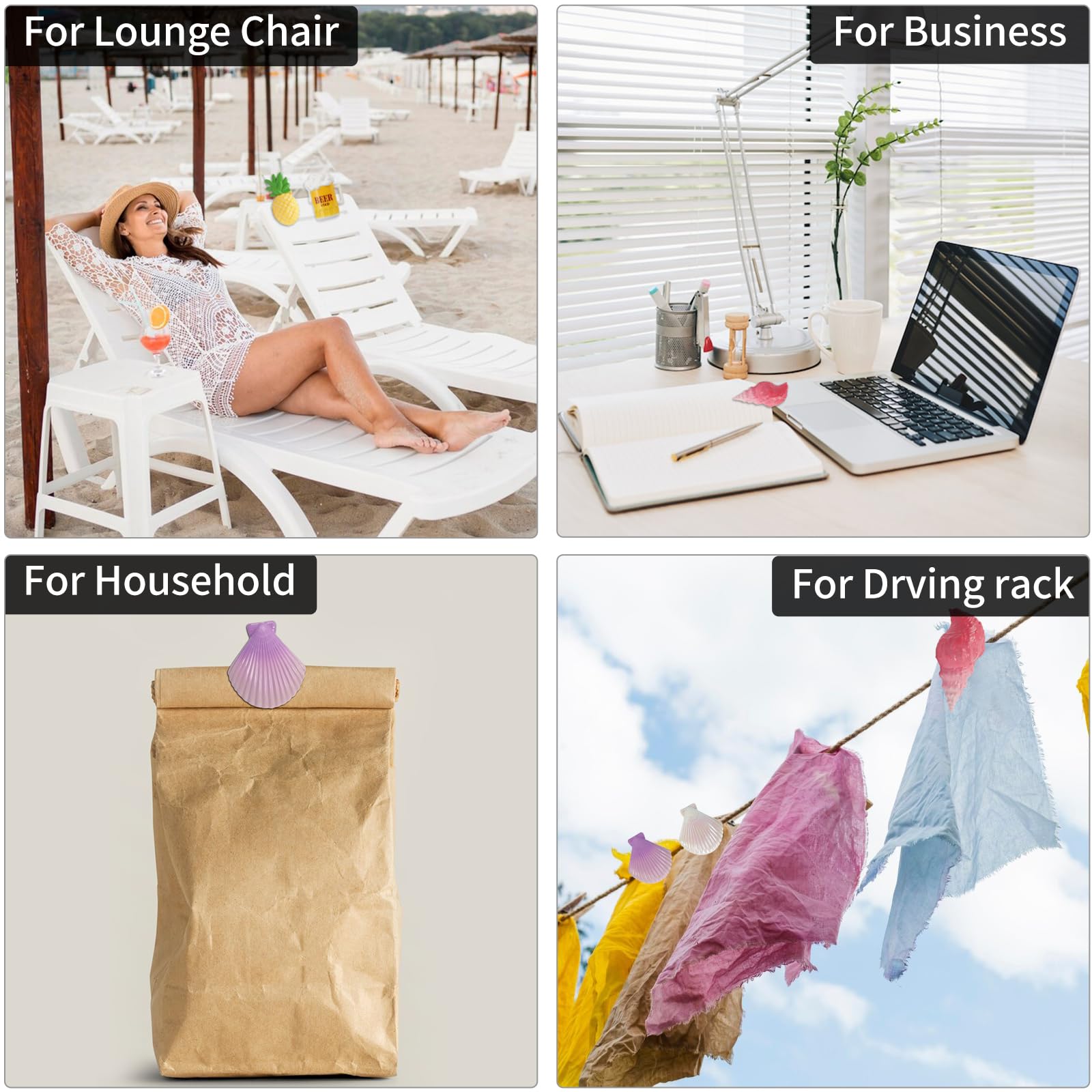 Strandtuch-Clips 4er Set – Bierkrug & Bierflaschen-Design, Winddicht, Für Strandkörbe, Liegestühle & Pool